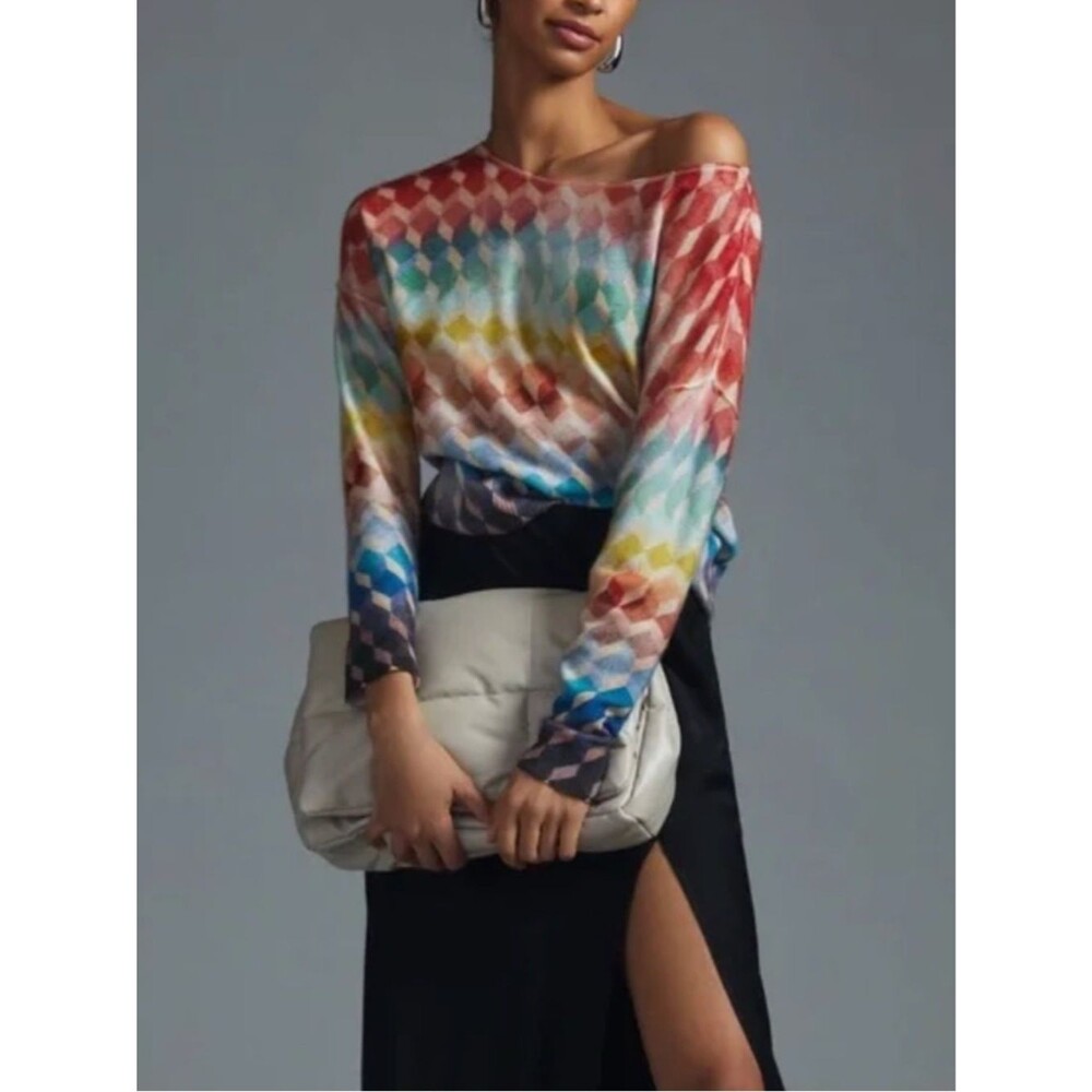 Anthropologie Pilcro Lani Cashmere Boatneck Sweater S NWOT